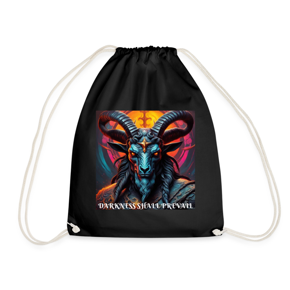 BAPHOMET!! DRAW STRING BAG - black