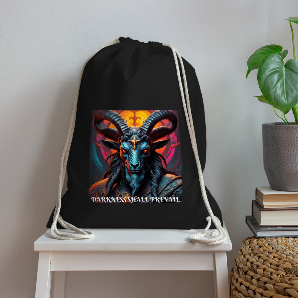 BAPHOMET!! DRAW STRING BAG - black