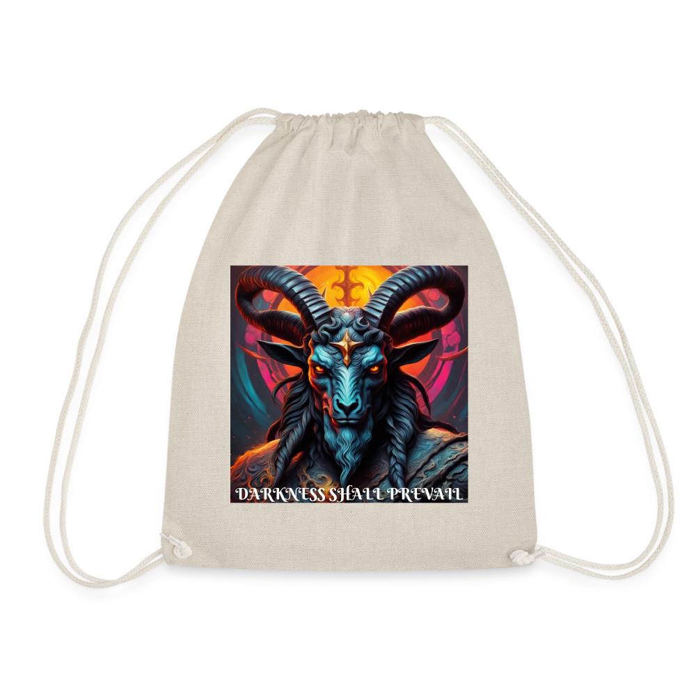 BAPHOMET!! DRAW STRING BAG - nature