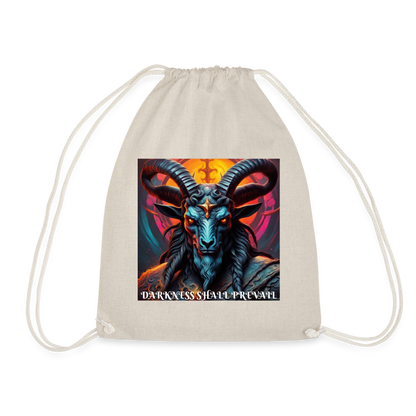 BAPHOMET!! DRAW STRING BAG - nature