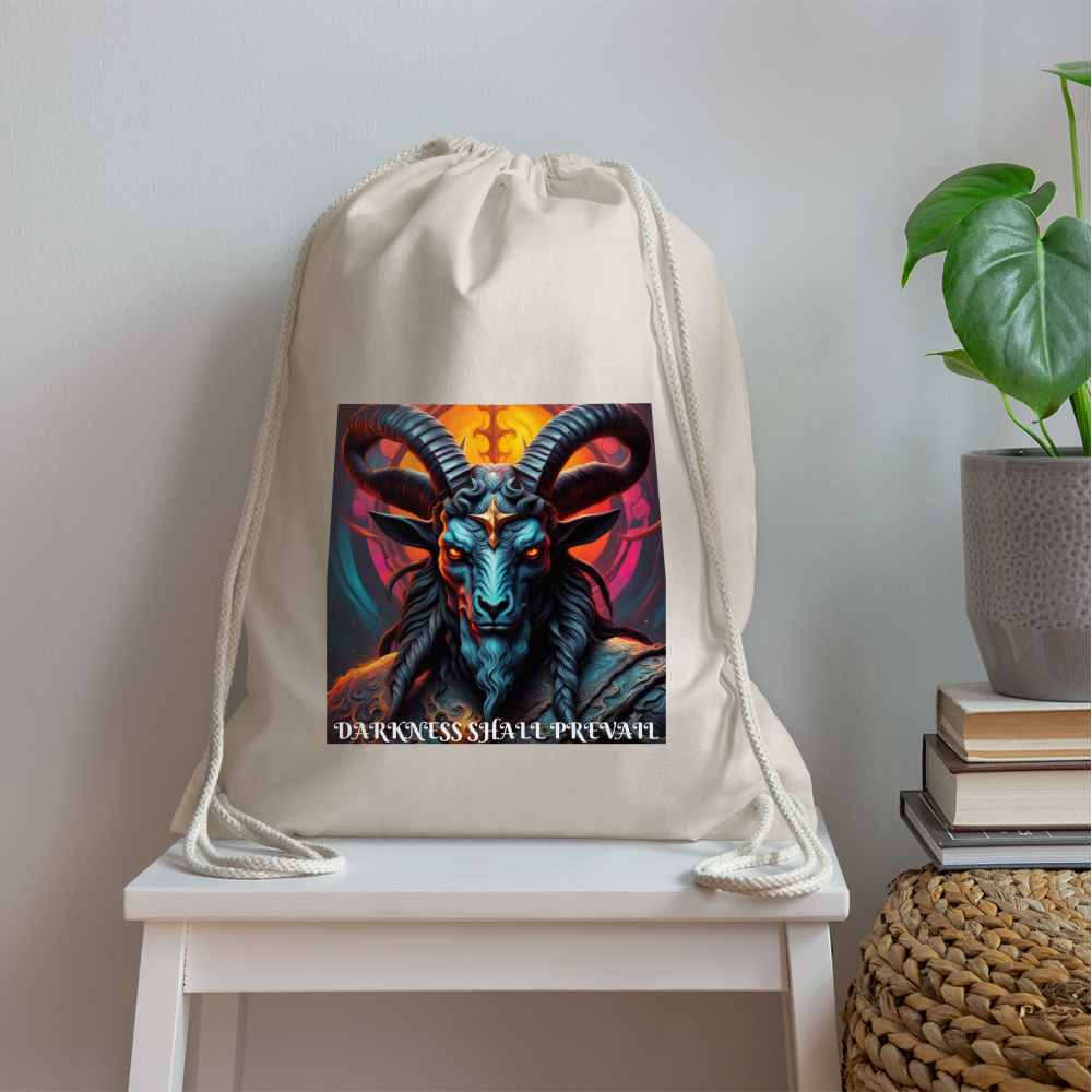 BAPHOMET!! DRAW STRING BAG - nature