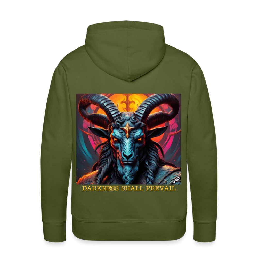 BAPHOMET!! MEN'S HOODIE - olive green