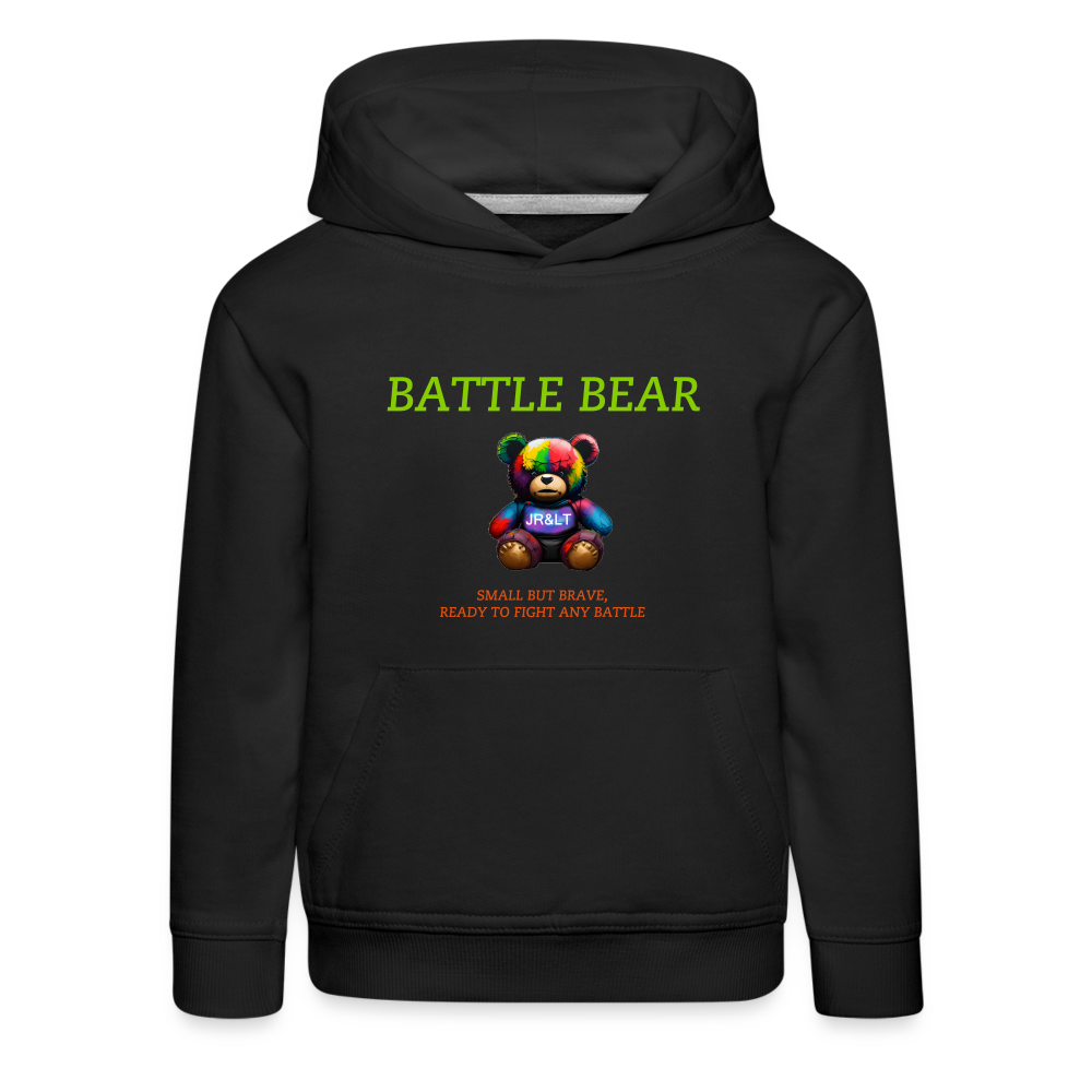 BATTLE BEAR - CHILDREN'S HOODIE - black