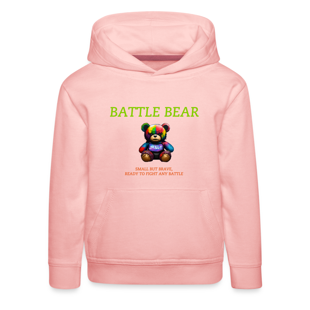 BATTLE BEAR - CHILDREN'S HOODIE - crystal pink