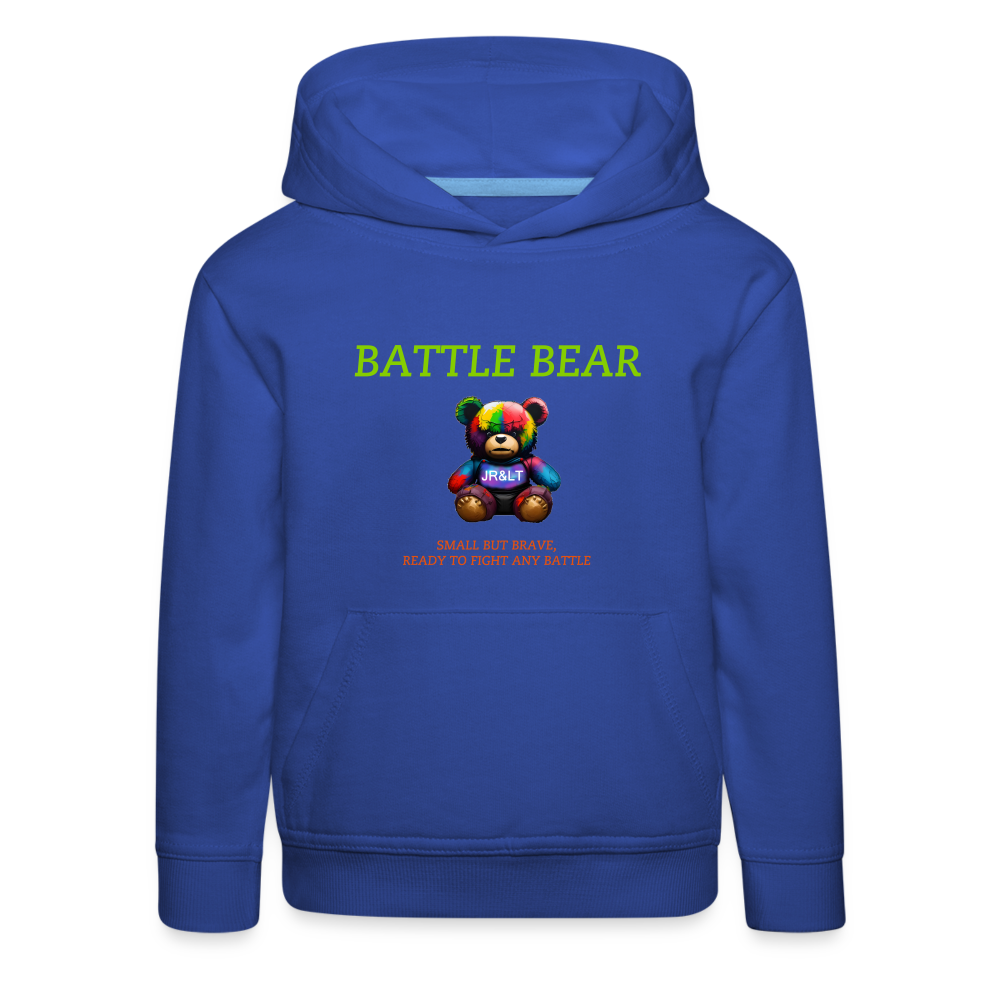 BATTLE BEAR - CHILDREN'S HOODIE - royal blue