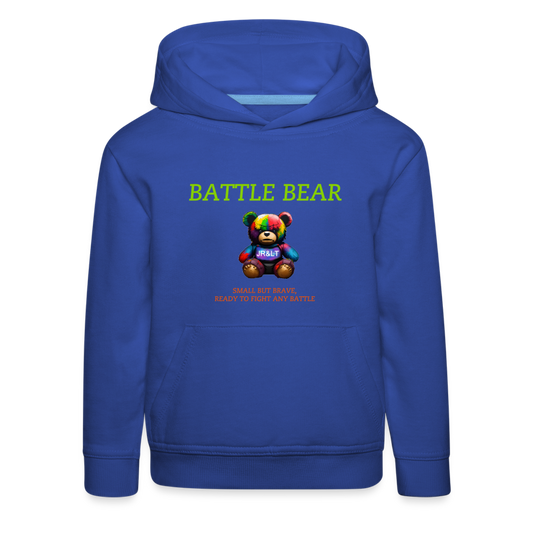 BATTLE BEAR - CHILDREN'S HOODIE - royal blue