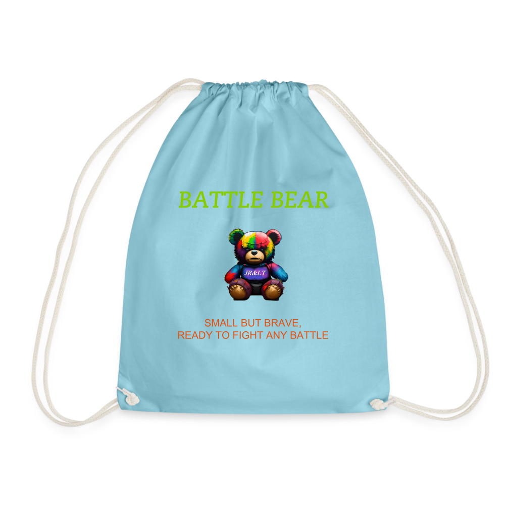 BATTLE BEAR!! DRAW STRING BAG - aqua