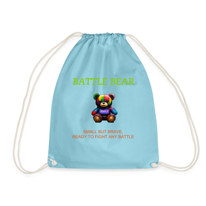 BATTLE BEAR!! DRAW STRING BAG - aqua