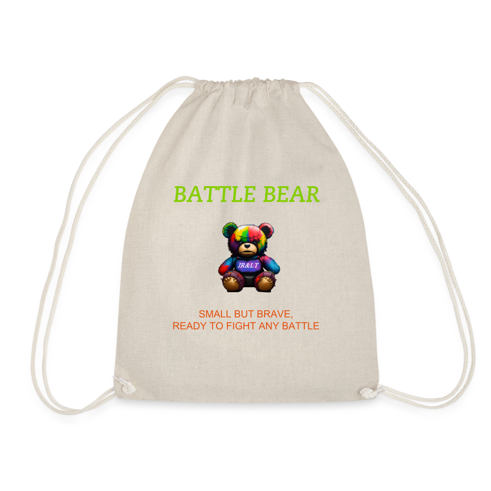 BATTLE BEAR!! DRAW STRING BAG - nature