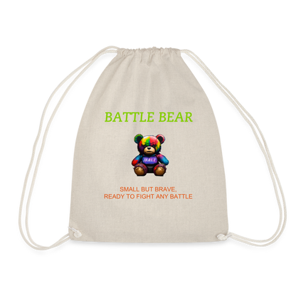 BATTLE BEAR!! DRAW STRING BAG - nature