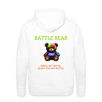 BATTLE BEAR!! MEN'S HOODIE - white