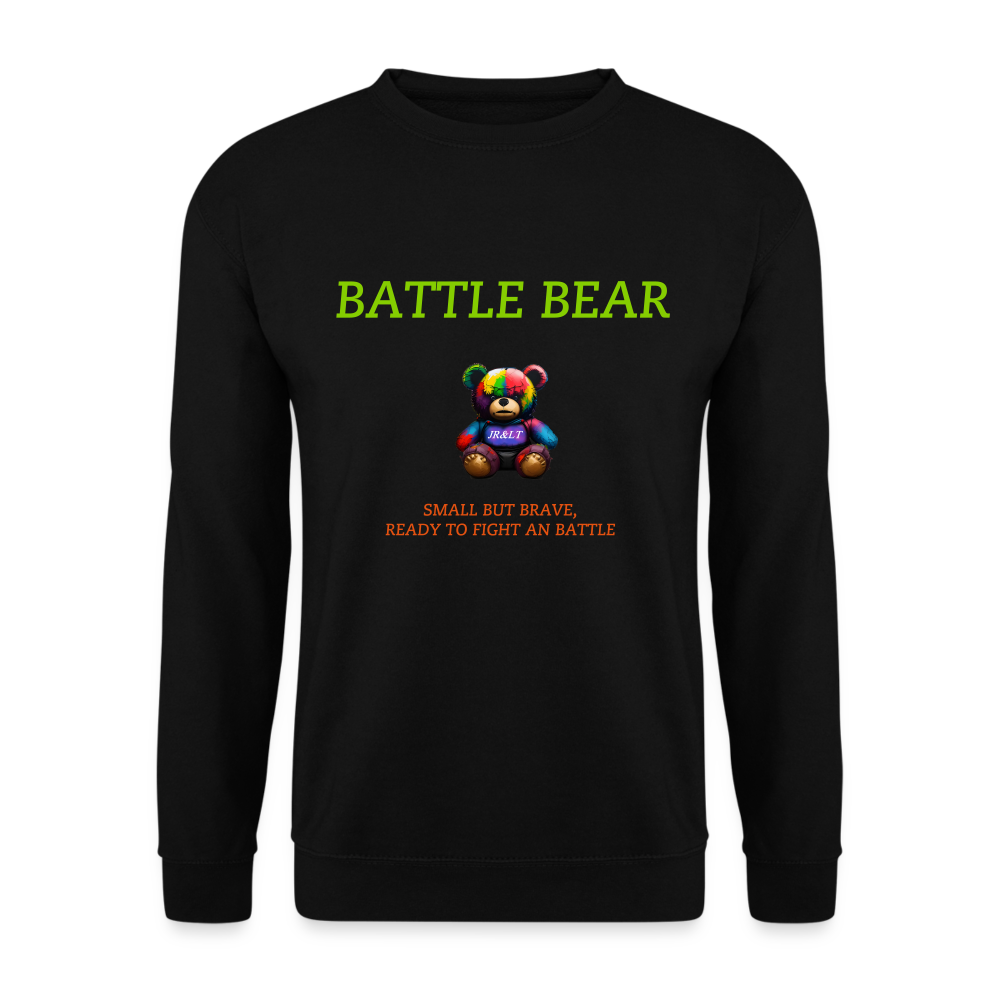 BATTLE BEAR!! MEN'S SWEATER - black