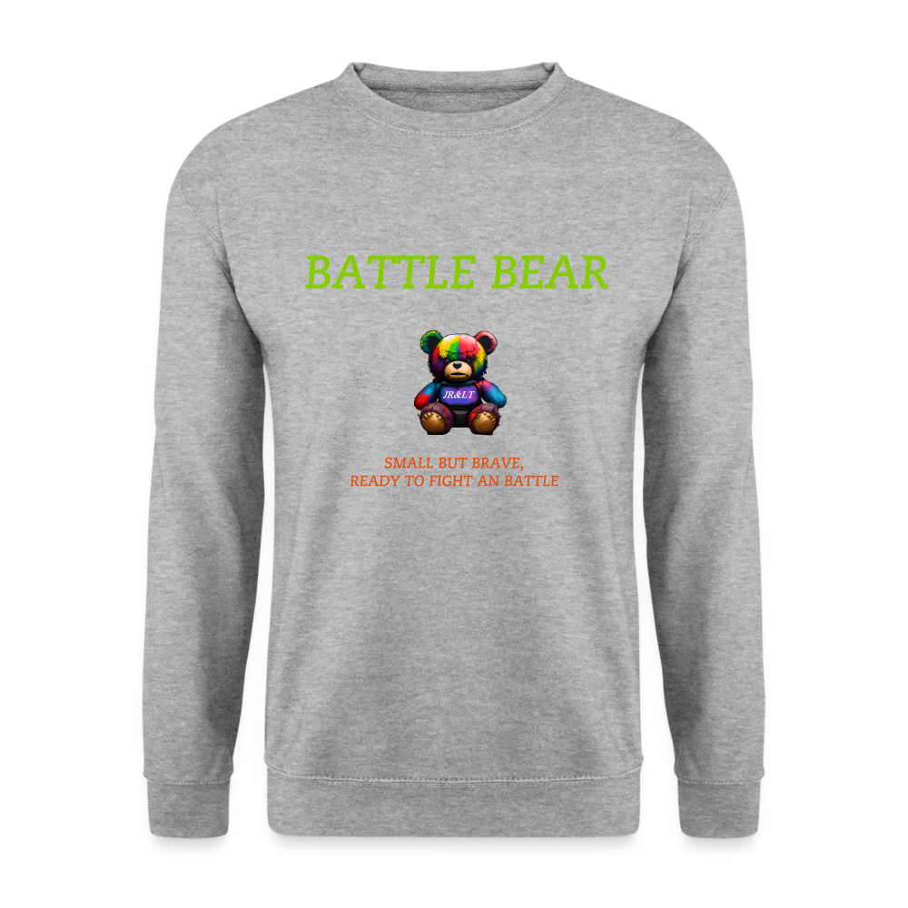 BATTLE BEAR!! MEN'S SWEATER - salt & pepper