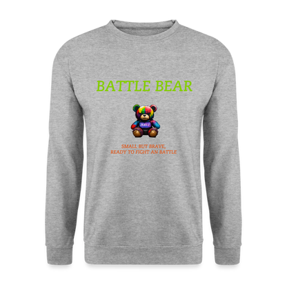 BATTLE BEAR!! MEN'S SWEATER - salt & pepper