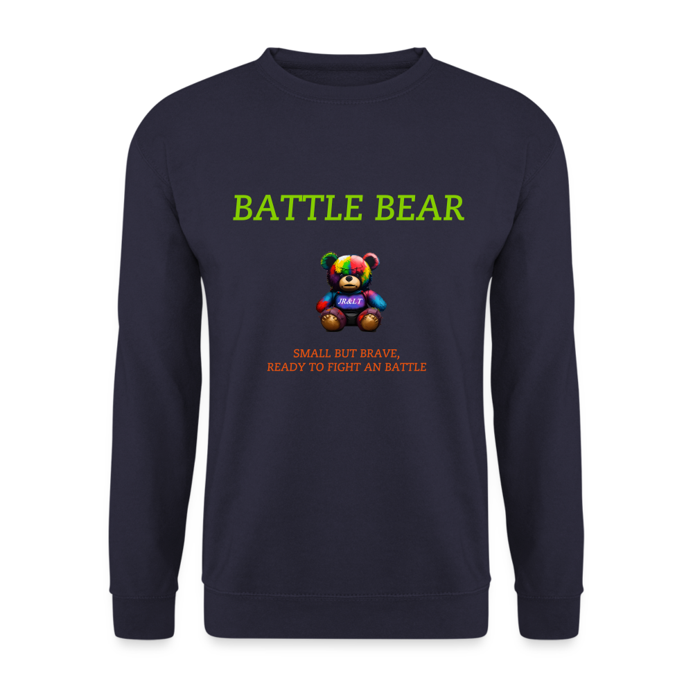 BATTLE BEAR!! MEN'S SWEATER - navy