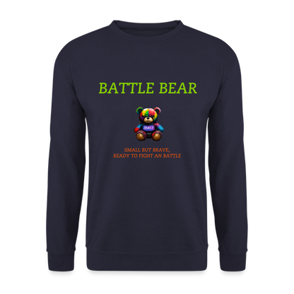 BATTLE BEAR!! MEN'S SWEATER - navy