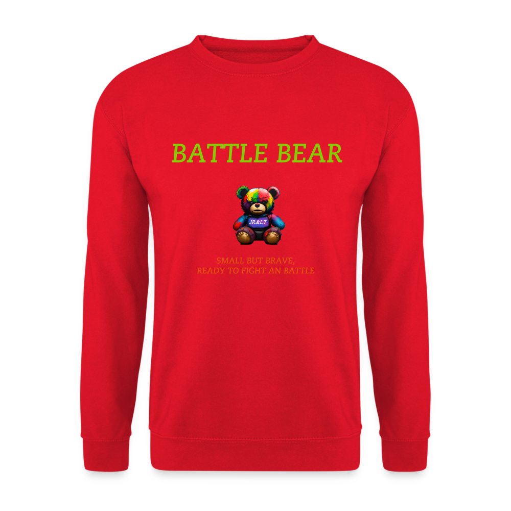 BATTLE BEAR!! MEN'S SWEATER - red