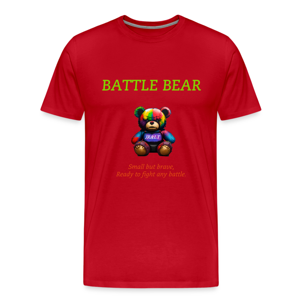 BATTLE BEAR!! MENS PREMIUM T-SHIRT - red