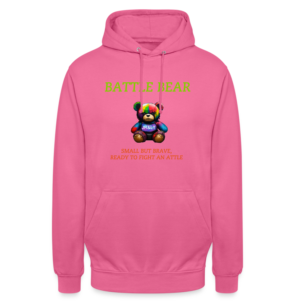 BATTLE BEAR!! WOMEN'S HOODIE - pink