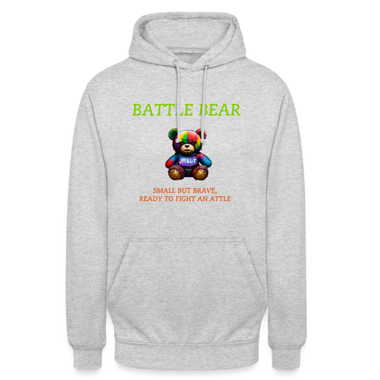 BATTLE BEAR!! WOMEN'S HOODIE - light heather grey