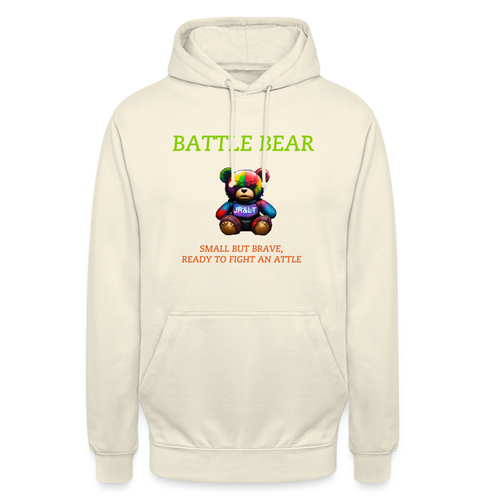 BATTLE BEAR!! WOMEN'S HOODIE - vanilla