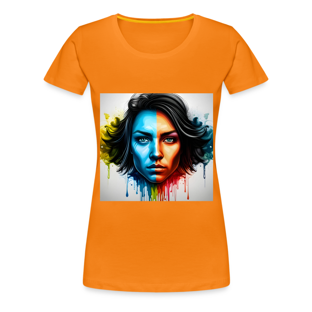 BE BRAVE BE YOURSELF!! WOMEN'S PREMIUM T-SHIRT - orange