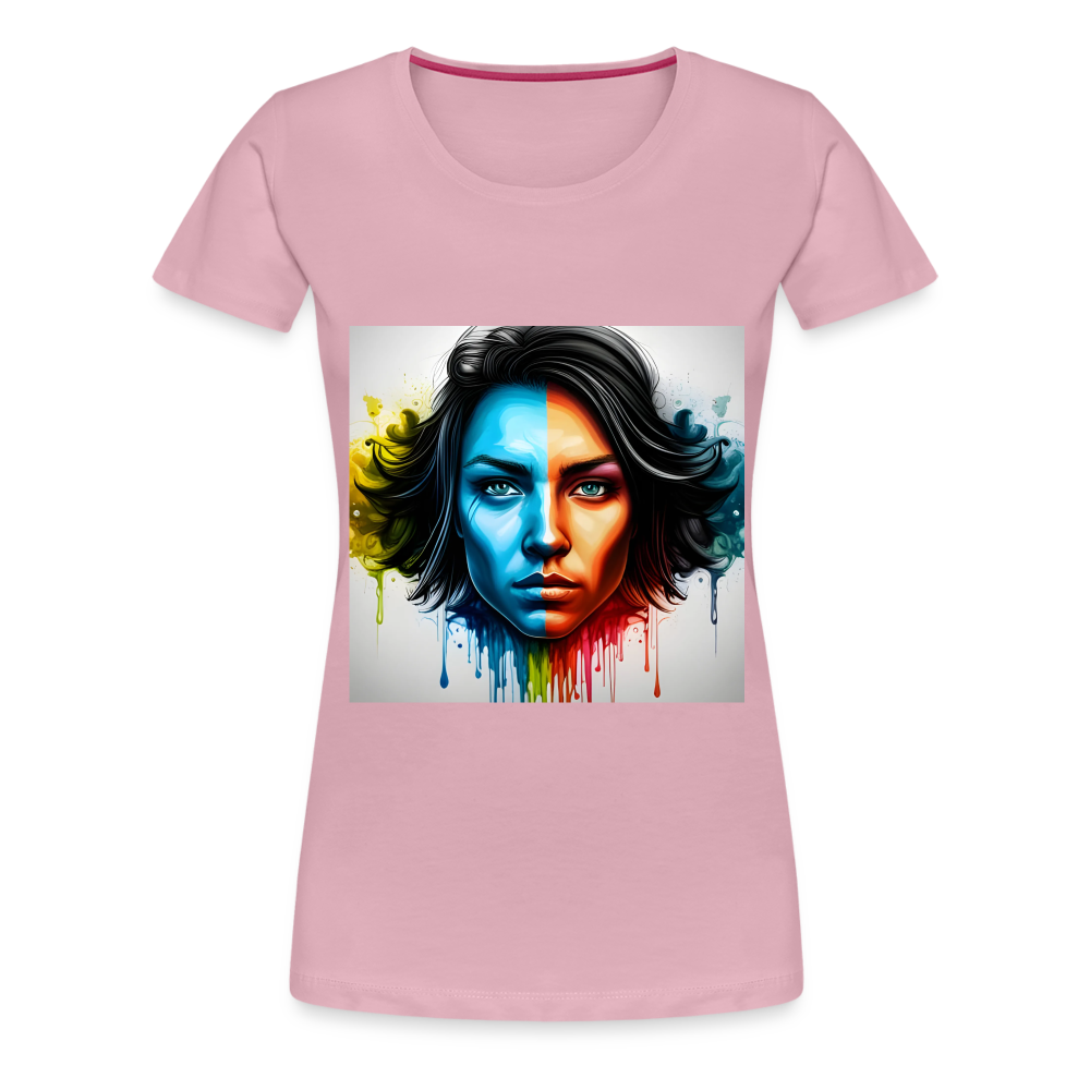 BE BRAVE BE YOURSELF!! WOMEN'S PREMIUM T-SHIRT - rose shadow