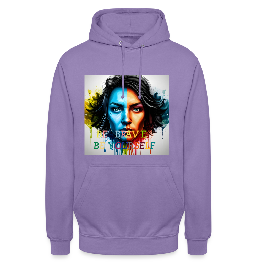 BE BRAVE BE YOURSELF!! WOMENS HOODIE - lavender