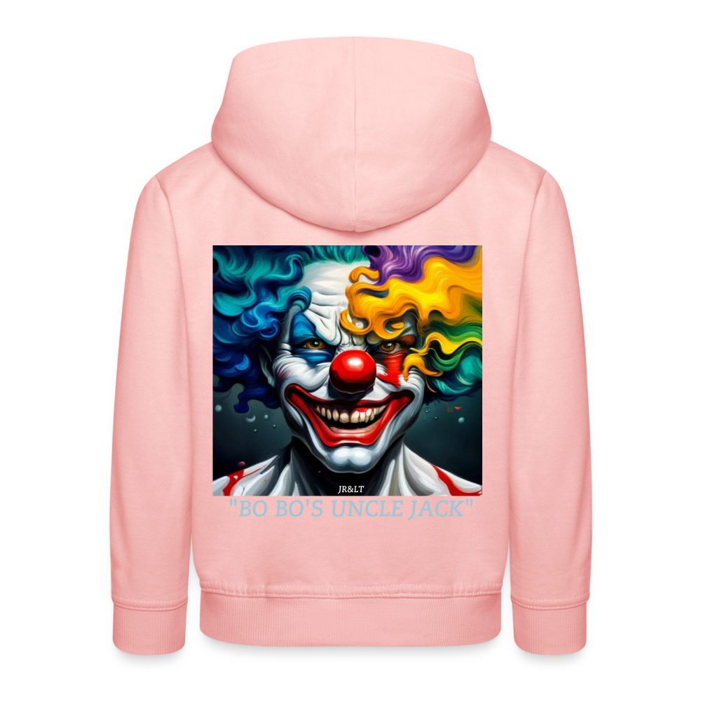 BO BO'S UNCLE JACK!! CHILDREN'S HOODIE - crystal pink