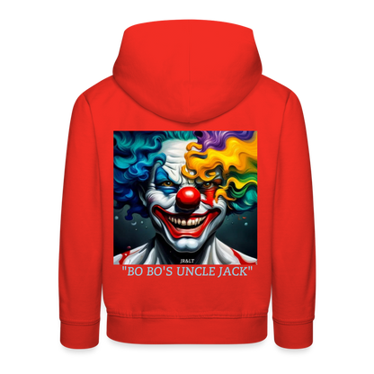 BO BO'S UNCLE JACK!! CHILDREN'S HOODIE - red