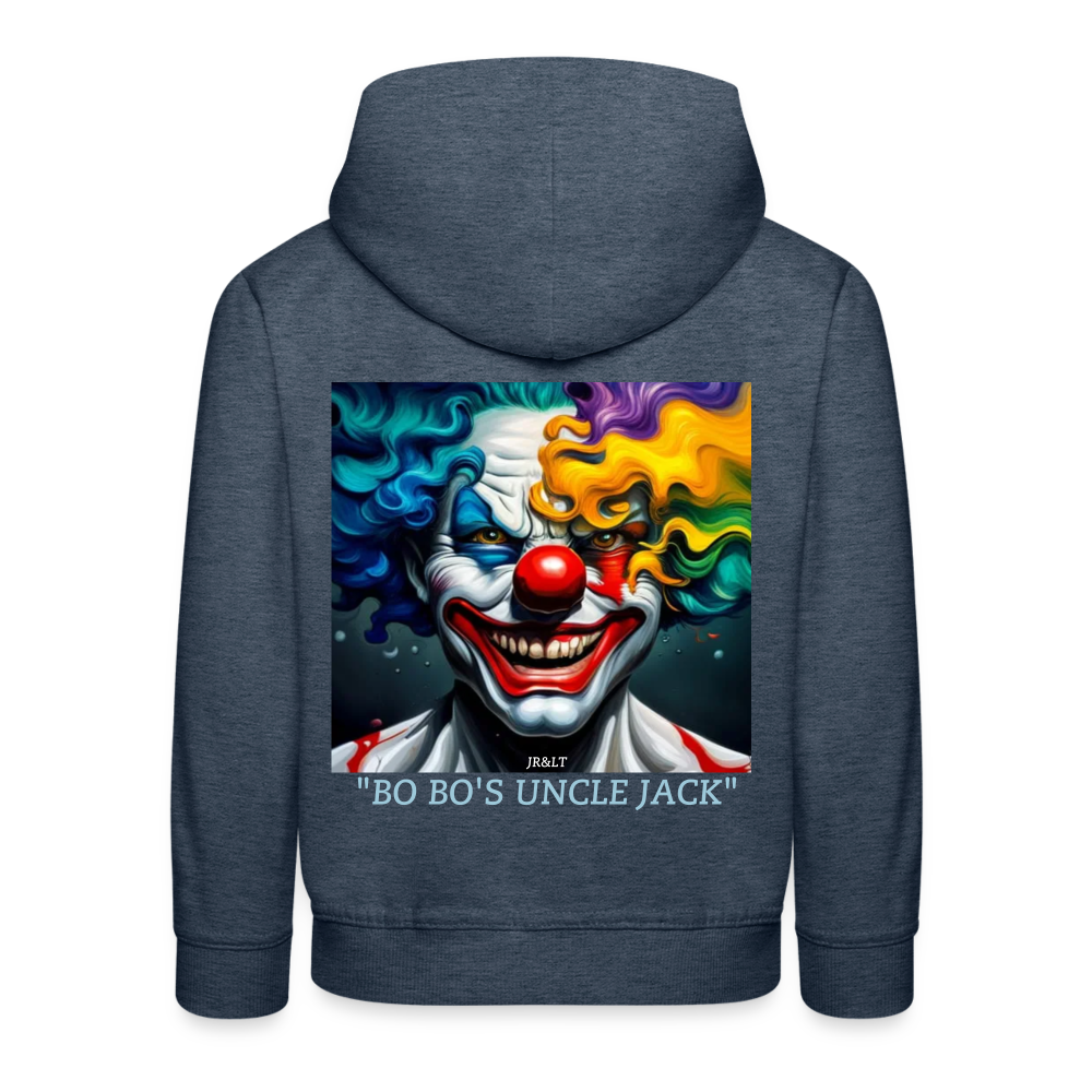 BO BO'S UNCLE JACK!! CHILDREN'S HOODIE - heather denim