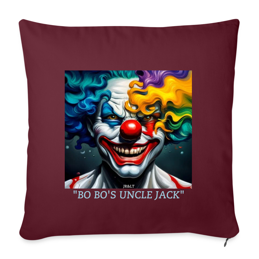 BO BO'S UNCLE JACK!! CUSHION WITH FILLING 45cm x 45cm - burgundy