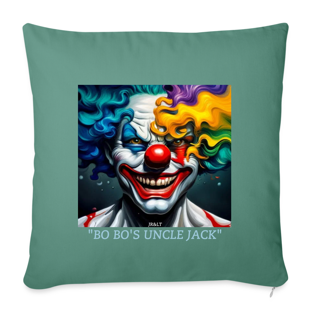 BO BO'S UNCLE JACK!! CUSHION WITH FILLING 45cm x 45cm - cypress green