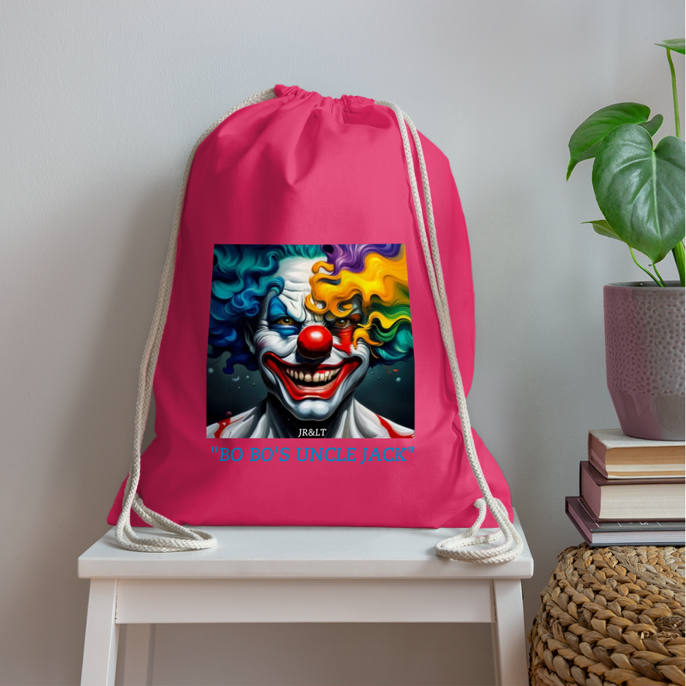 BO BO'S UNCLE JACK!! DRAWSTRING BAG - fuchsia