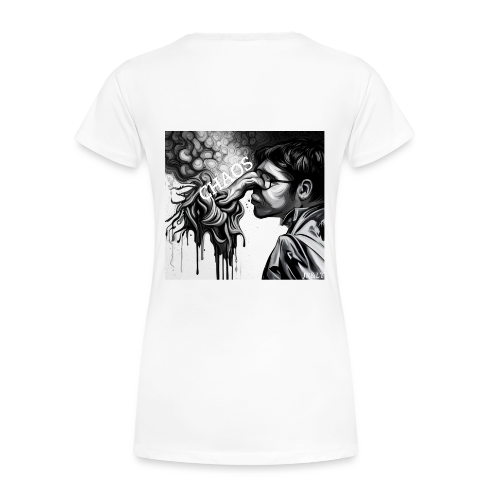 CHAOS!! WOMENS PREMIUM T-SHIRT - white