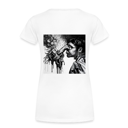 CHAOS!! WOMENS PREMIUM T-SHIRT - white