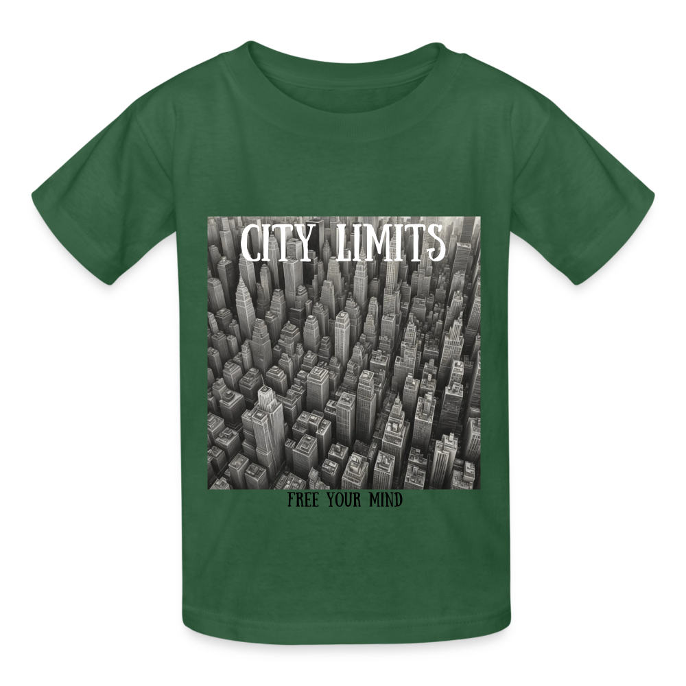 CITY LIMIT - CHILDREN'S T-SHIRT - bottle green